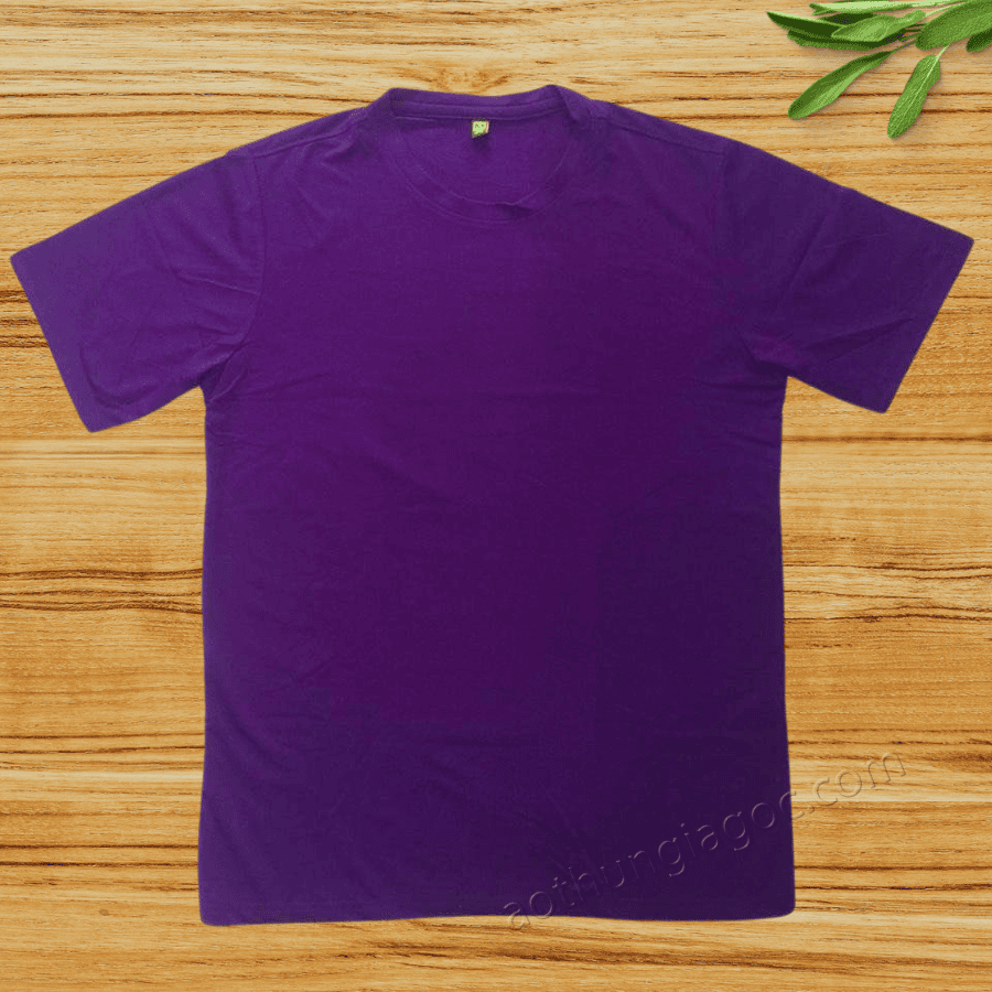 Áo Thun Poly 4 Chiều Màu Tím